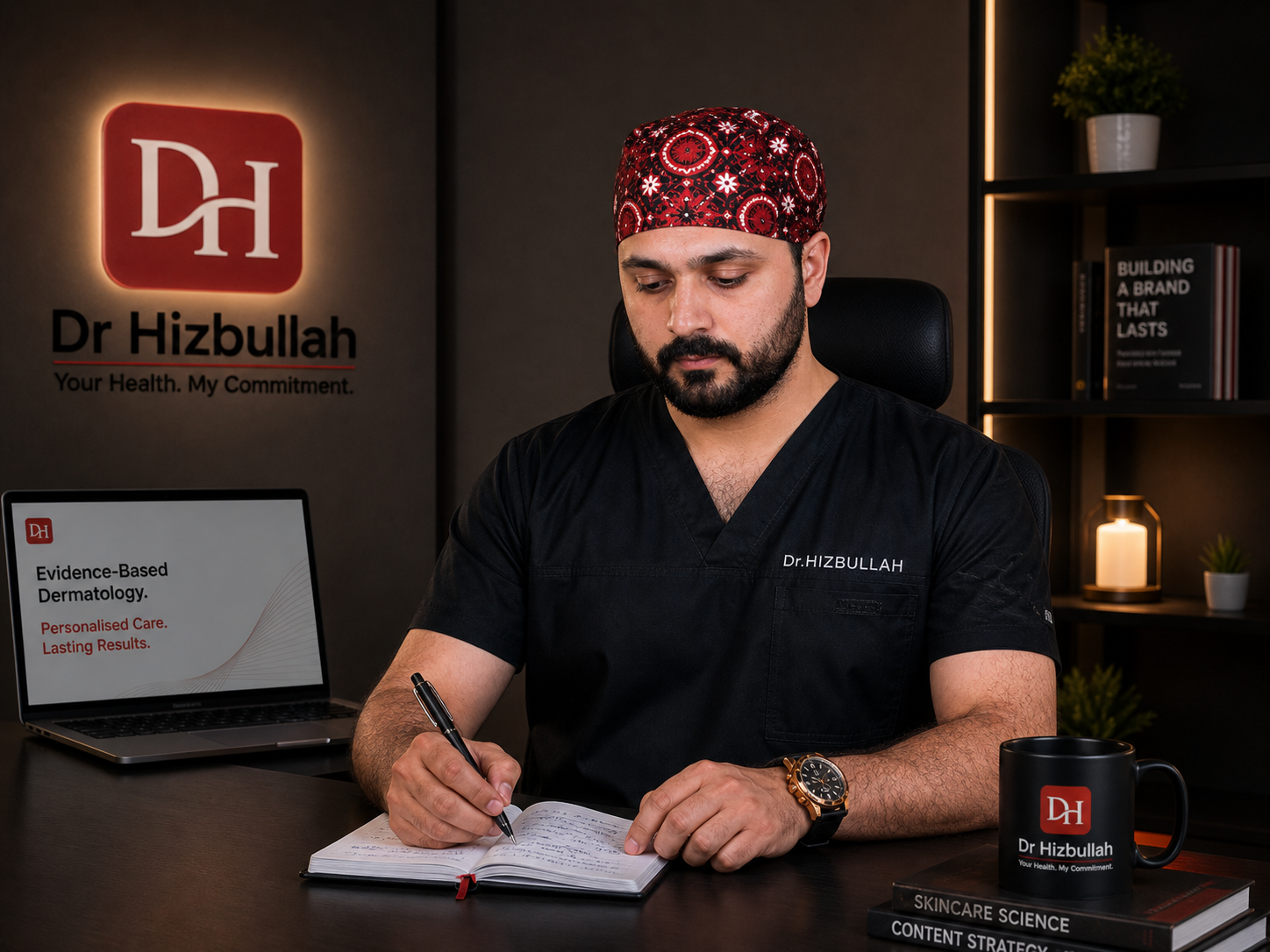 Dr Hizbullah writing medical education content